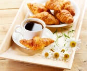Das Breakfast with Croissants Wallpaper 176x144
