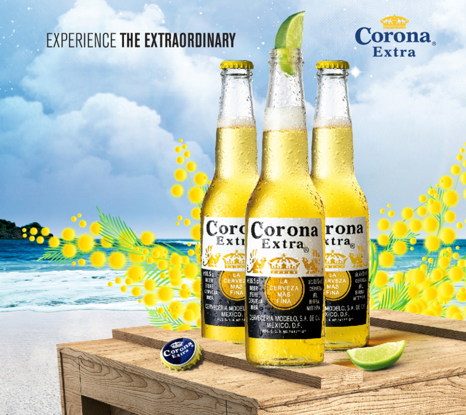 Das La Cerveza Corona Wallpaper 960x854