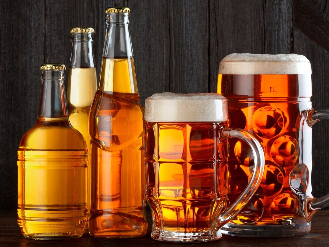 Das Best Beer in Glasses Wallpaper 1152x864