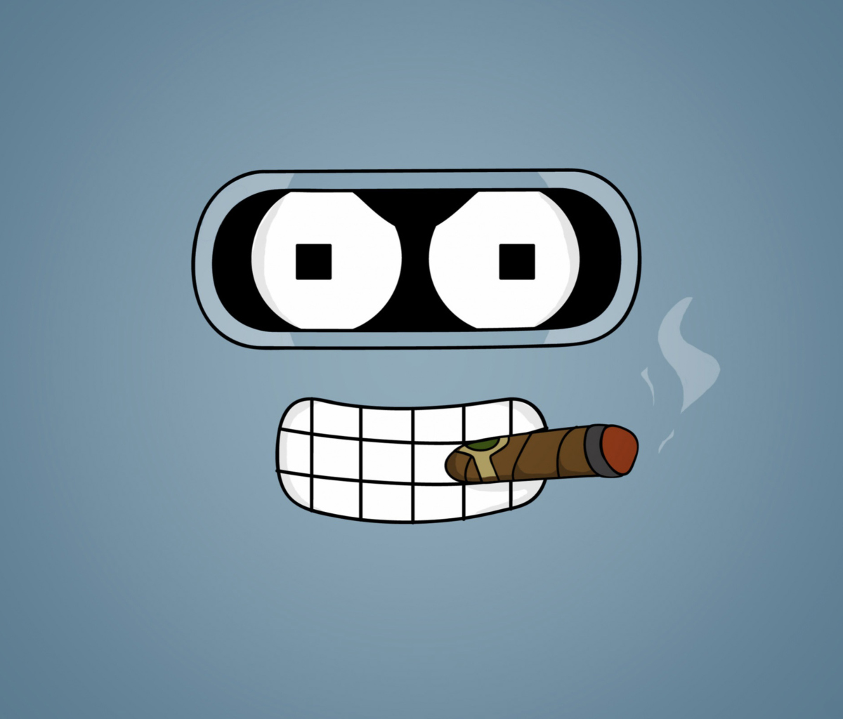 Fondo de pantalla Futurama Bender Cigar 1200x1024