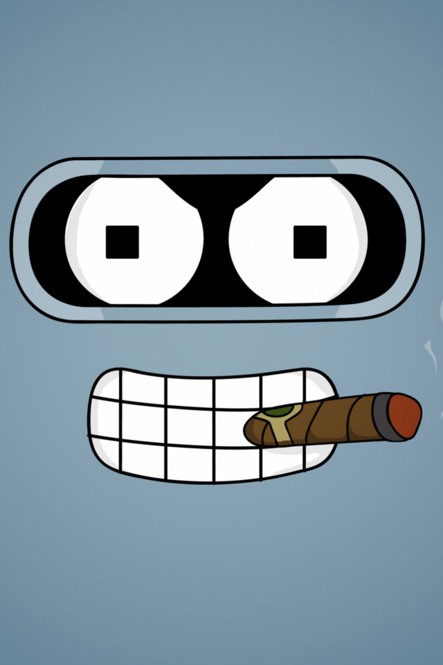 Futurama Bender Cigar wallpaper 640x960