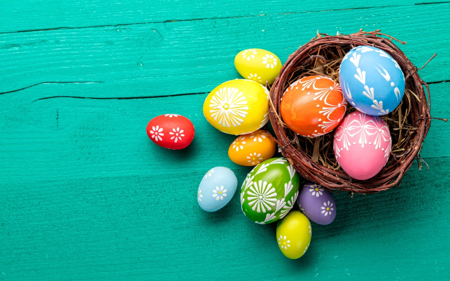 Dyed easter eggs wallpaper 1440x900