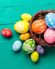 Dyed easter eggs wallpaper 176x220