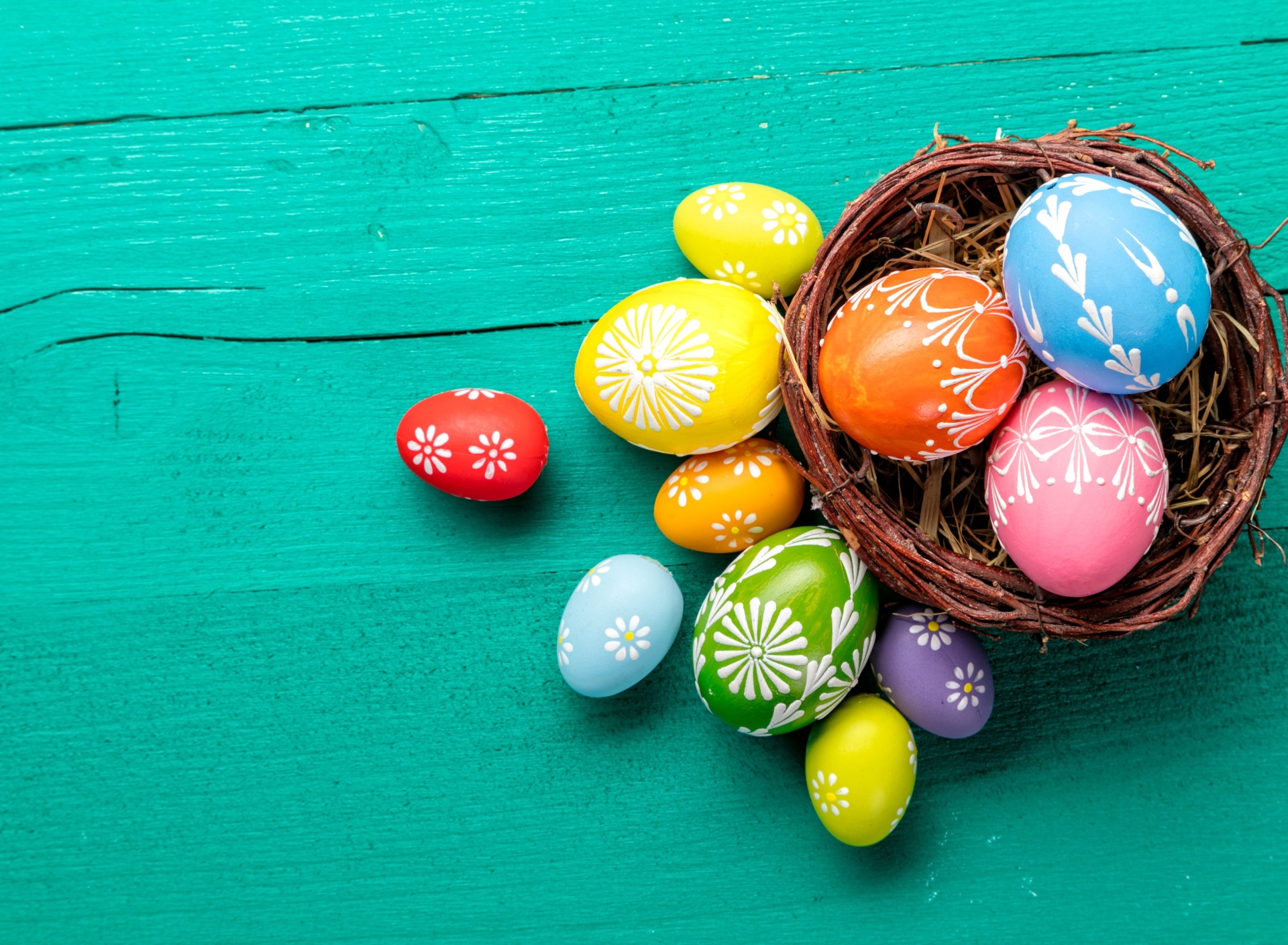 Fondo de pantalla Dyed easter eggs 1920x1408