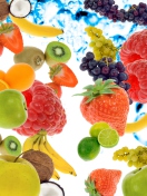 Das Berries And Fruits Wallpaper 132x176