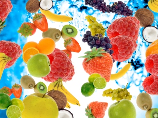 Das Berries And Fruits Wallpaper 320x240