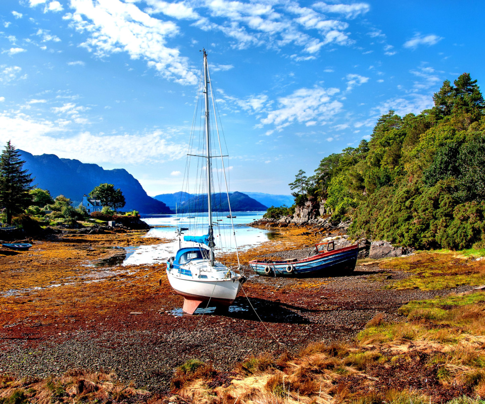 Boat in Alaska wallpaper 960x800