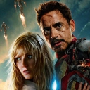 Fondo de pantalla Iron Man 3 Tony Stark Pepper Potts 128x128