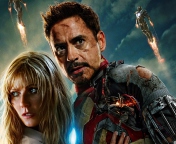 Sfondi Iron Man 3 Tony Stark Pepper Potts 176x144