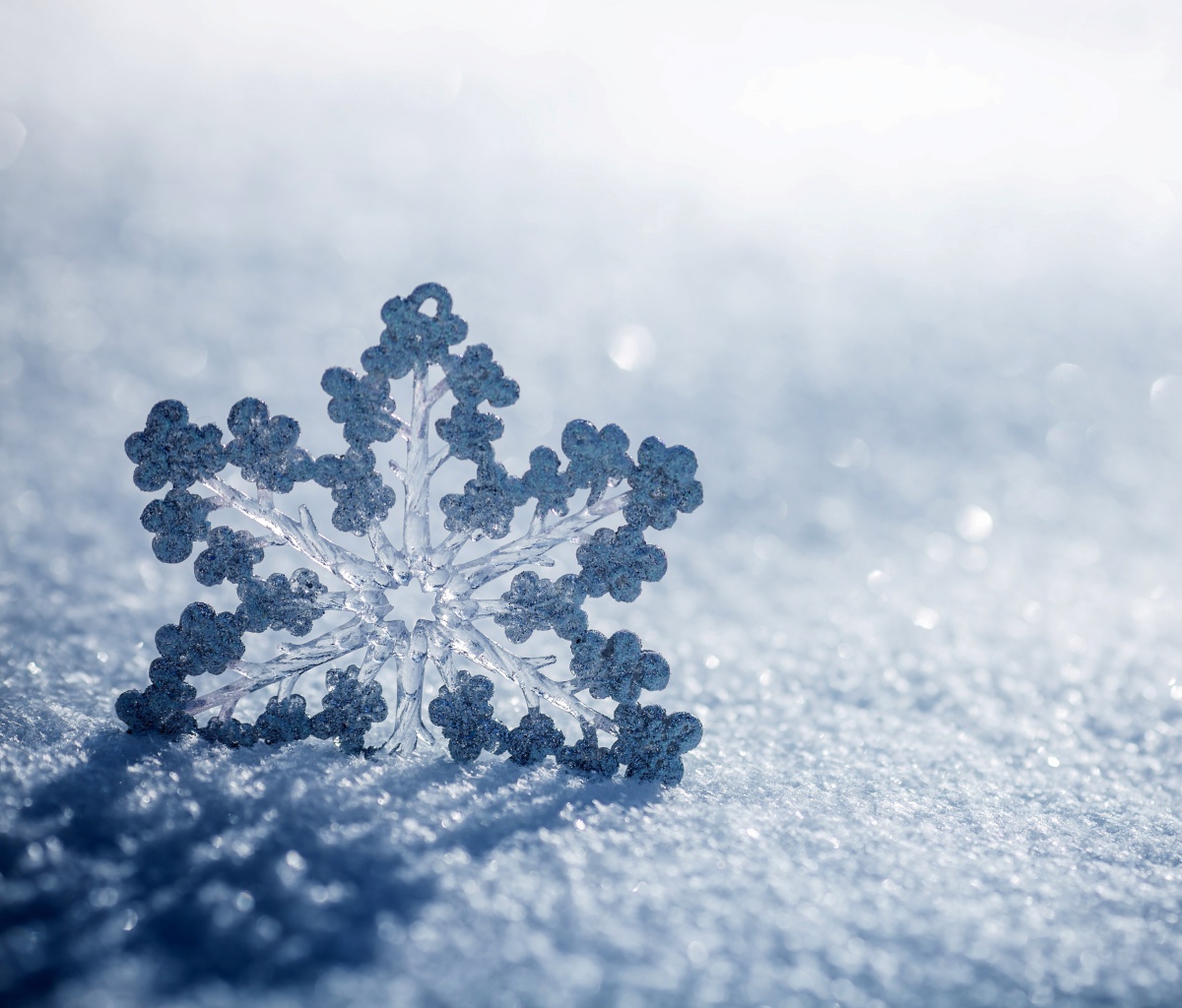 Das Snowflake Macro HD Wallpaper 1200x1024