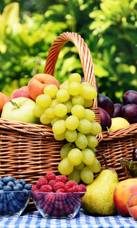 Fondo de pantalla Fruit Basket 480x800