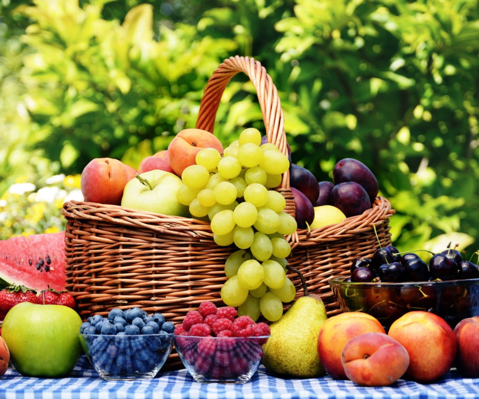 Fruit Basket wallpaper 960x800