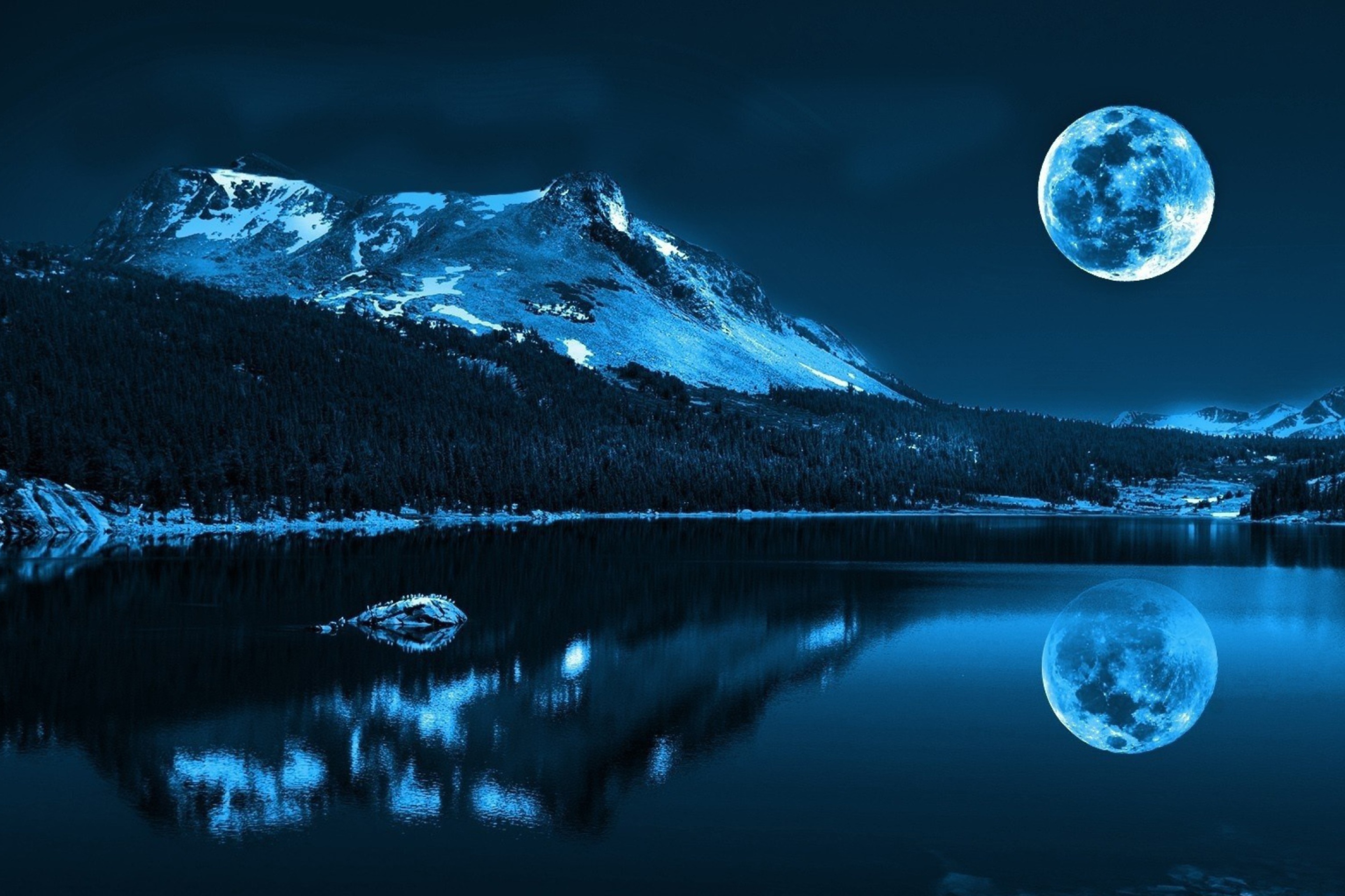 Das Moonlight Night Wallpaper 2880x1920