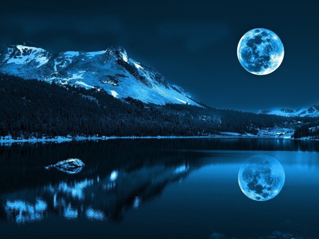 Das Moonlight Night Wallpaper 640x480