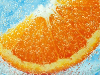 Das Orange In Water Wallpaper 320x240