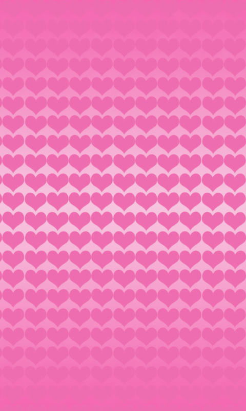 Das Cute Pink Designs Hearts Wallpaper 480x800