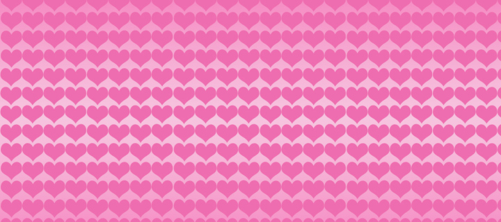 Das Cute Pink Designs Hearts Wallpaper 720x320