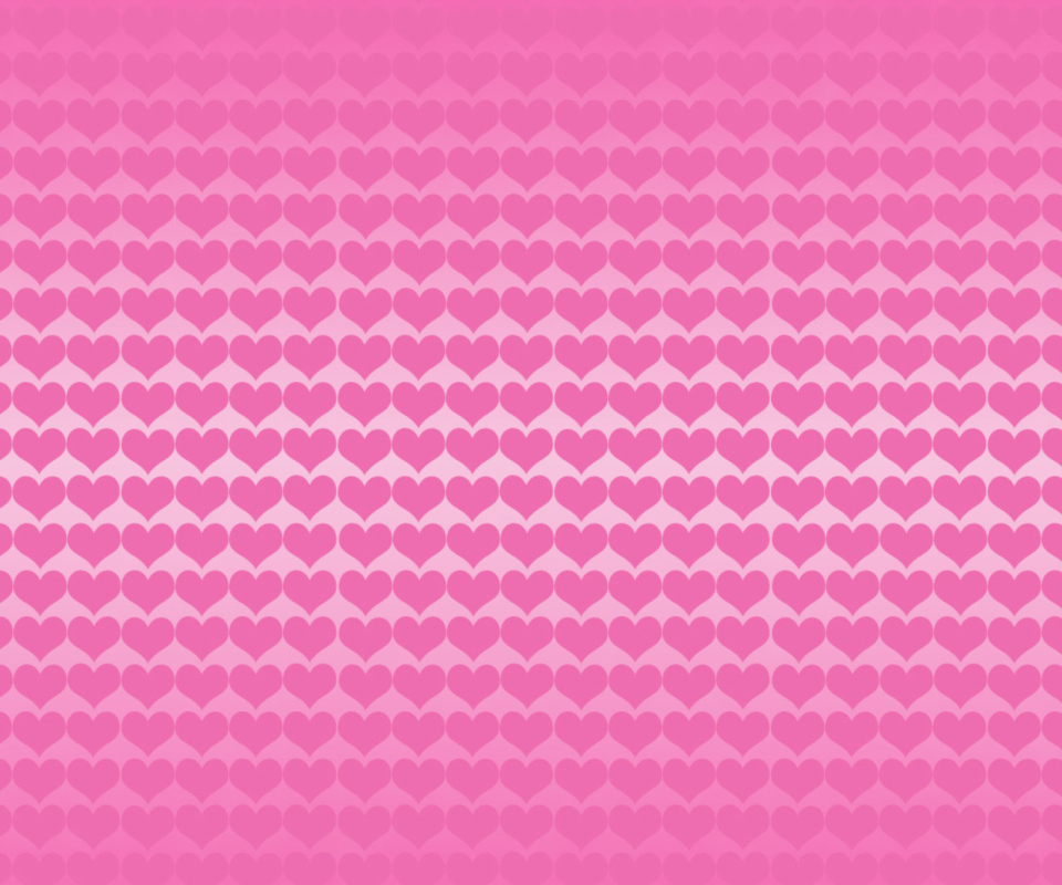 Обои Cute Pink Designs Hearts 960x800