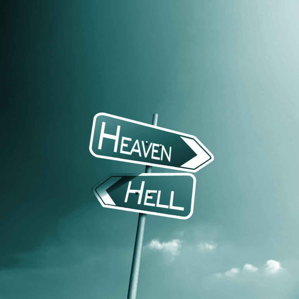 Das Heaven Hell Wallpaper 1024x1024