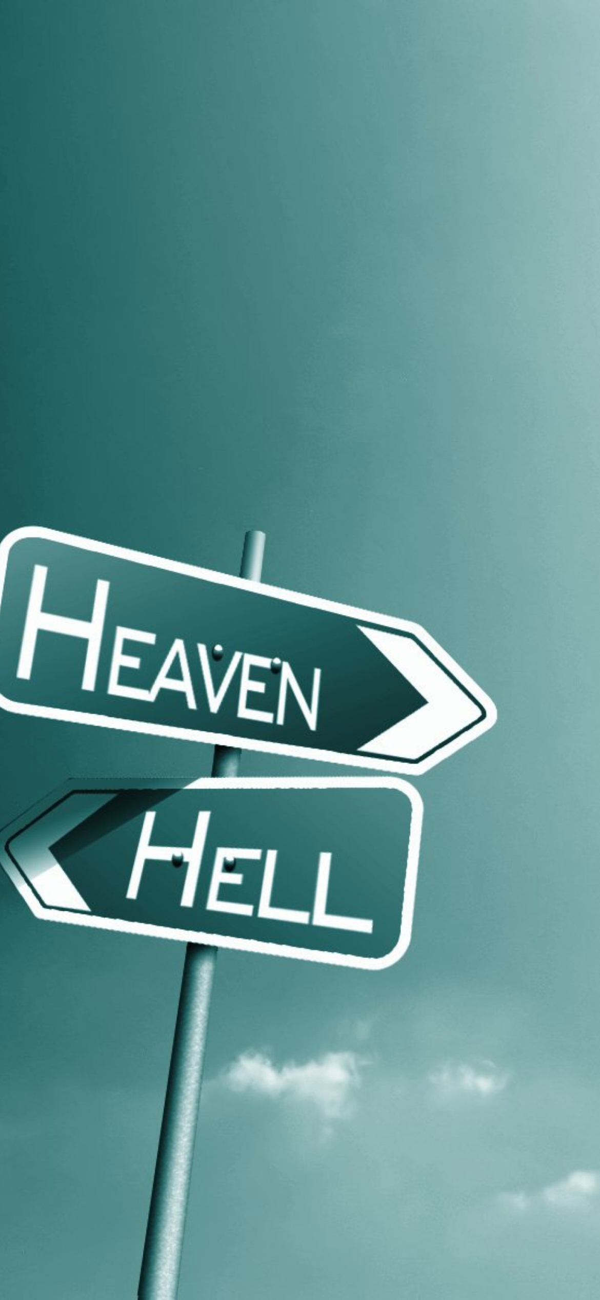 Das Heaven Hell Wallpaper 1170x2532