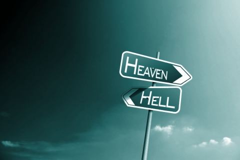 Fondo de pantalla Heaven Hell 480x320