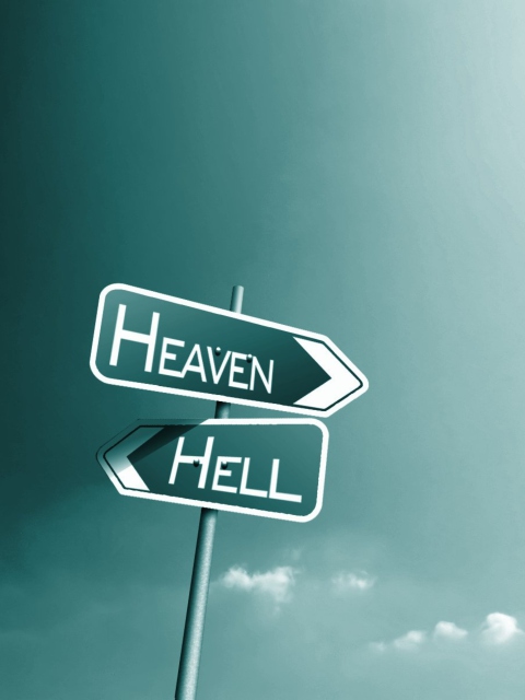 Fondo de pantalla Heaven Hell 480x640