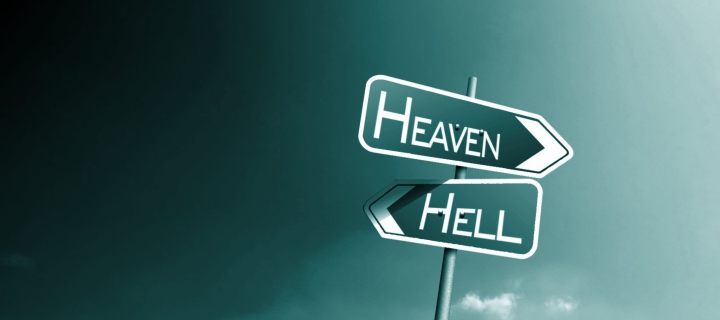 Fondo de pantalla Heaven Hell 720x320