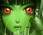 Green Anime Face wallpaper 176x144