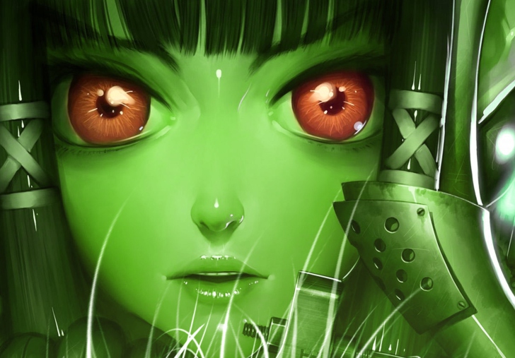Green Anime Face wallpaper