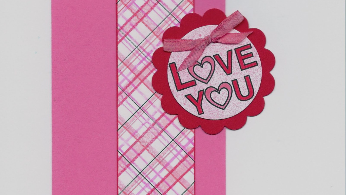 Das I Love You Pink Wallpaper 1366x768