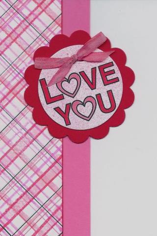 Das I Love You Pink Wallpaper 320x480