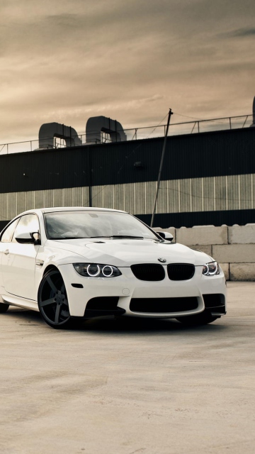 White Bmw Coupe screenshot #1 360x640