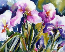 Screenshot №1 pro téma Pink Flowers Painting 220x176