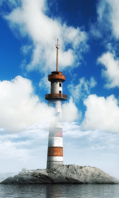 Lighthouse In Clouds wallpaper 240x400