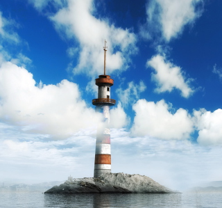 Kostenloses Lighthouse In Clouds Wallpaper für iPad 2