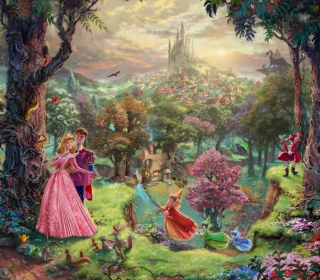 Sleeping Beauty By Thomas Kinkade papel de parede para celular para iPad 2