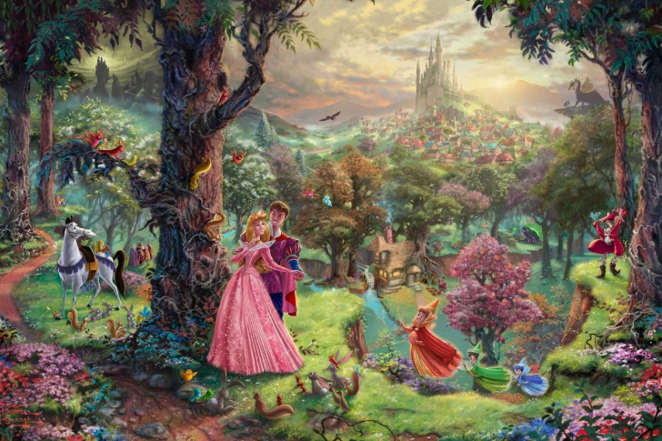 Sleeping Beauty By Thomas Kinkade wallpaper