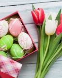 Easter Tulips Decoration wallpaper 128x160