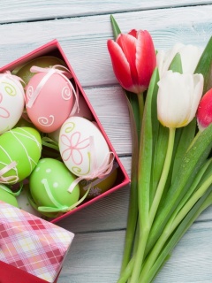 Screenshot №1 pro téma Easter Tulips Decoration 240x320