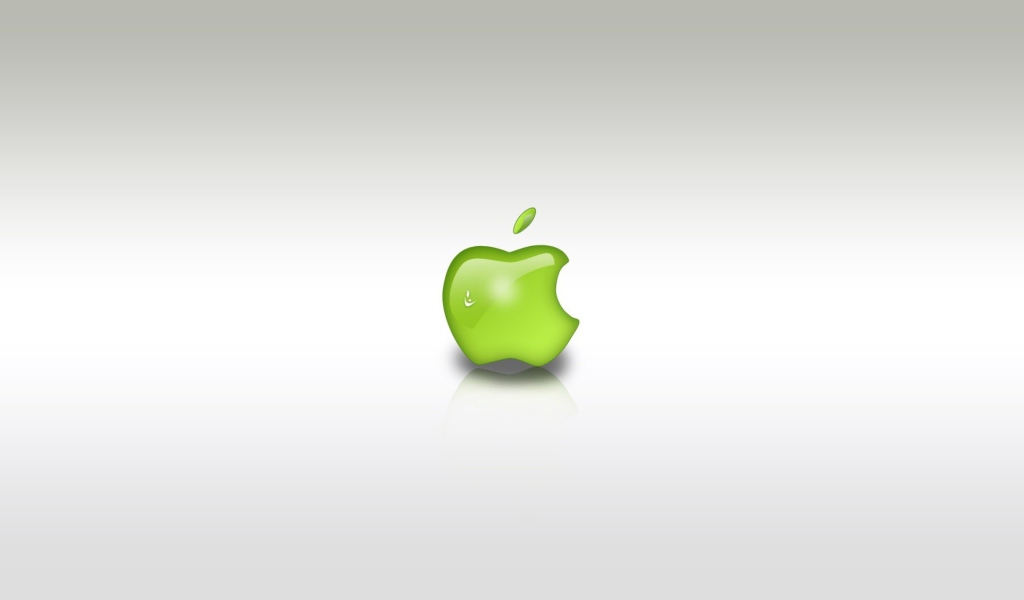 Green Apple Logo wallpaper 1024x600