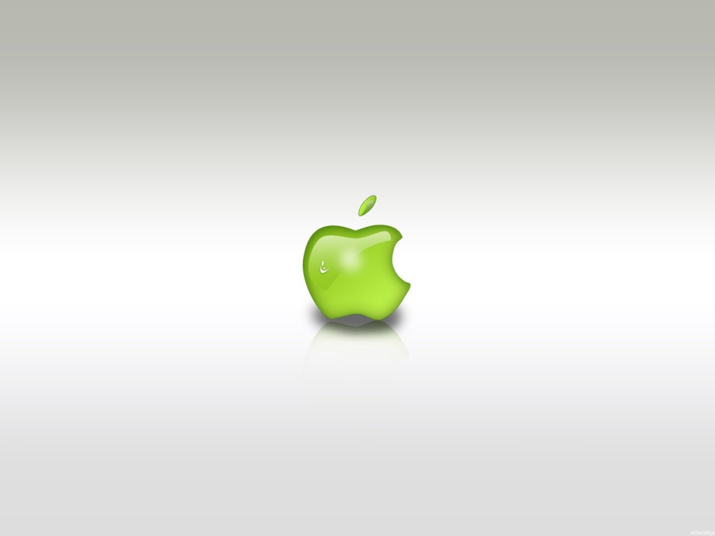 Green Apple Logo wallpaper 1024x768
