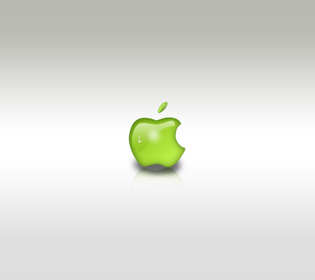 Fondo de pantalla Green Apple Logo 1080x960