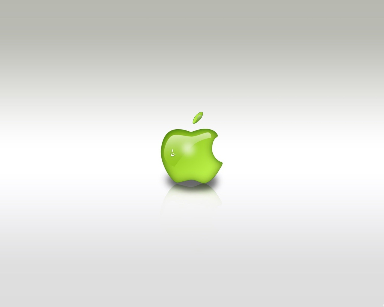 Fondo de pantalla Green Apple Logo 1280x1024