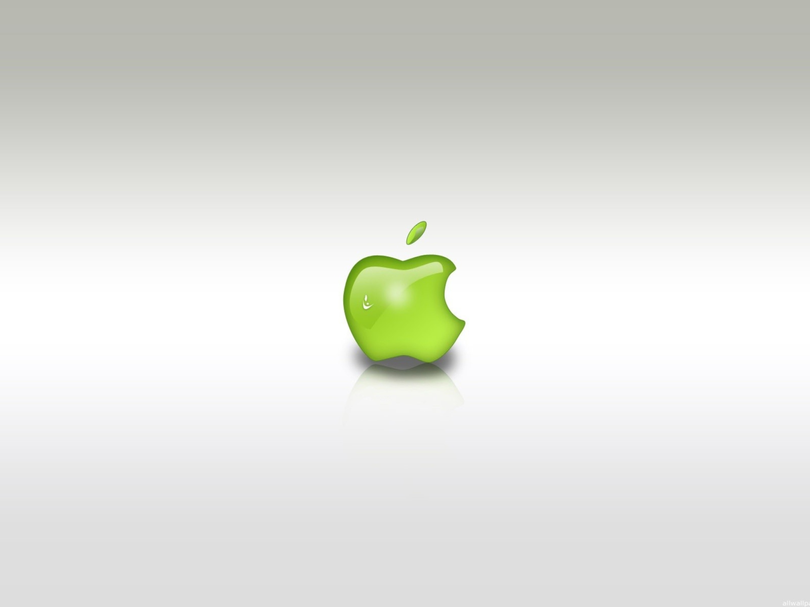 Обои Green Apple Logo 1600x1200
