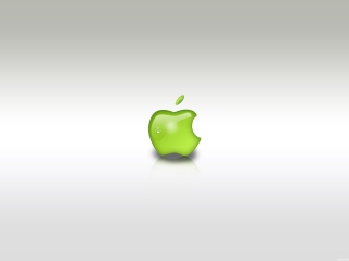Screenshot №1 pro téma Green Apple Logo 320x240