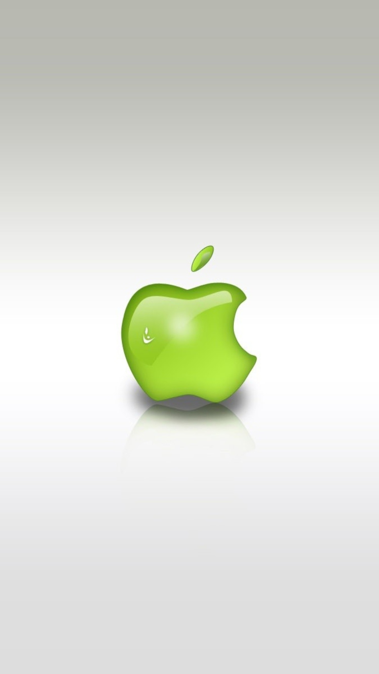 Fondo de pantalla Green Apple Logo 750x1334