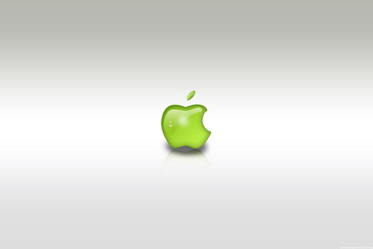 Green Apple Logo Wallpaper for Android, iPhone and iPad