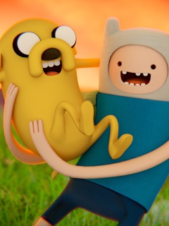 Обои Adventure time   Cartoon network 240x320