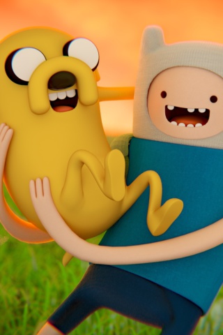 Обои Adventure time   Cartoon network 320x480