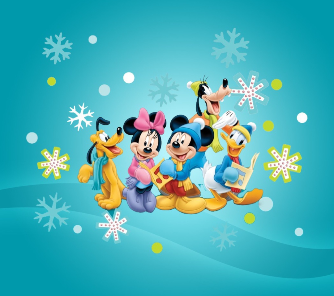 Fondo de pantalla Mickey's Christmas Band 1080x960
